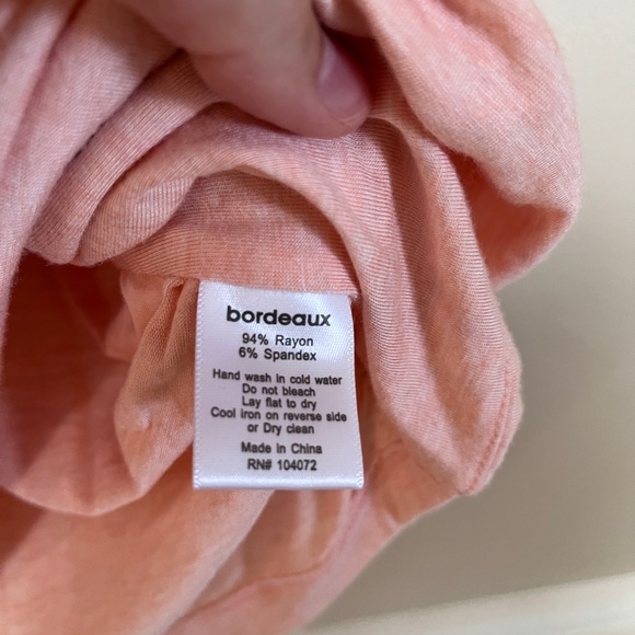 Bordeaux Anthropologie pink top tunic with gathers size Small - Picture 2 of 5